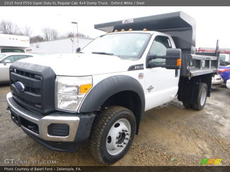 Oxford White / Steel 2015 Ford F550 Super Duty XL Regular Cab 4x4 Dump Truck