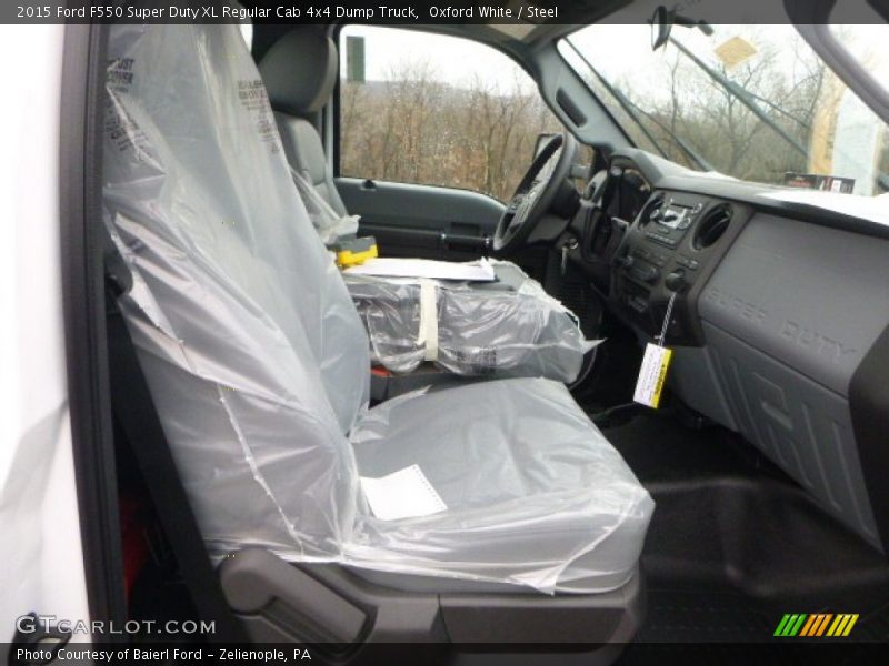 Oxford White / Steel 2015 Ford F550 Super Duty XL Regular Cab 4x4 Dump Truck
