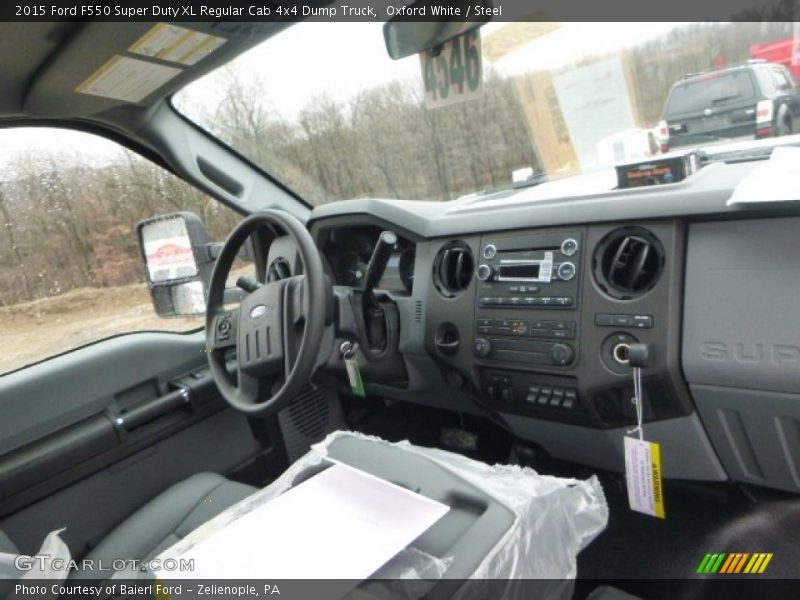 Oxford White / Steel 2015 Ford F550 Super Duty XL Regular Cab 4x4 Dump Truck