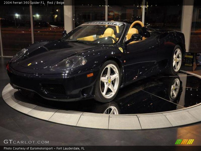 Red / Beige 2004 Ferrari 360 Spider F1