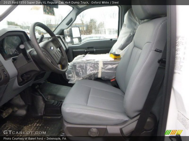 Oxford White / Steel 2015 Ford F550 Super Duty XL Regular Cab 4x4 Dump Truck