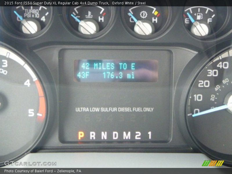 Oxford White / Steel 2015 Ford F550 Super Duty XL Regular Cab 4x4 Dump Truck