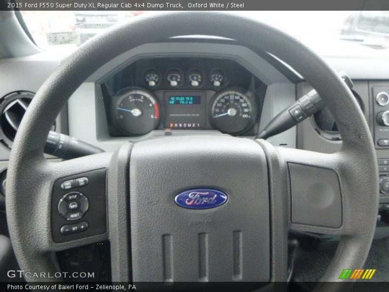 Oxford White / Steel 2015 Ford F550 Super Duty XL Regular Cab 4x4 Dump Truck