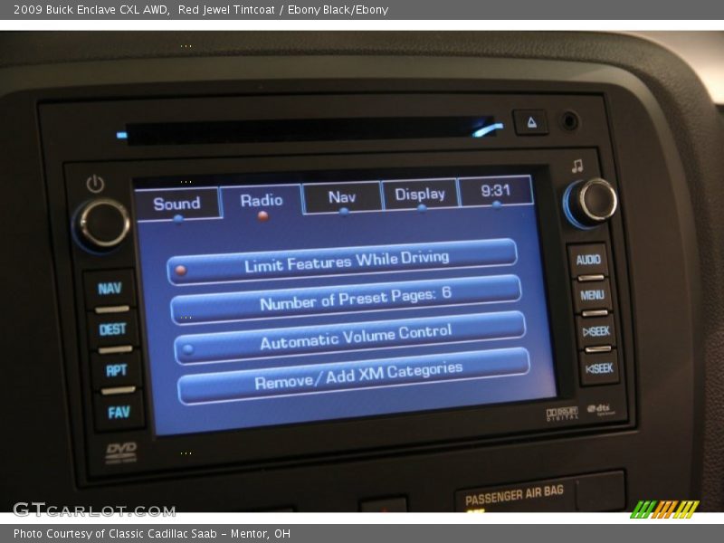 Red Jewel Tintcoat / Ebony Black/Ebony 2009 Buick Enclave CXL AWD