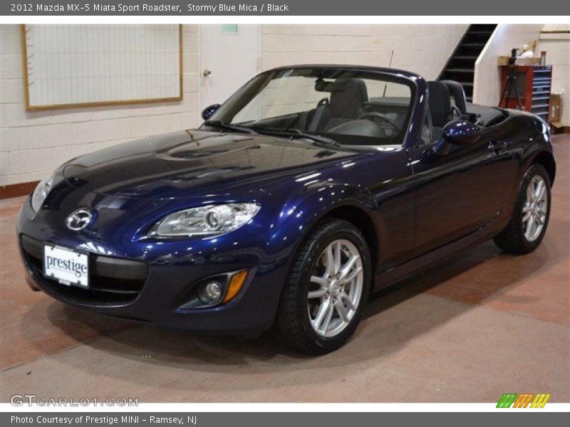 Stormy Blue Mica / Black 2012 Mazda MX-5 Miata Sport Roadster