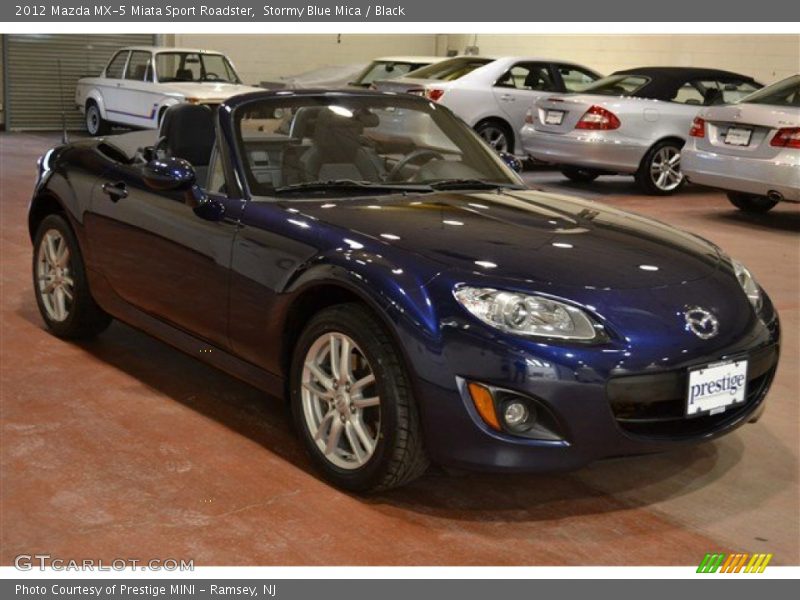 Stormy Blue Mica / Black 2012 Mazda MX-5 Miata Sport Roadster