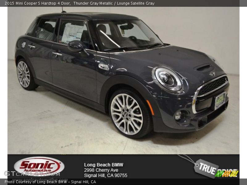 Thunder Gray Metallic / Lounge Satellite Gray 2015 Mini Cooper S Hardtop 4 Door