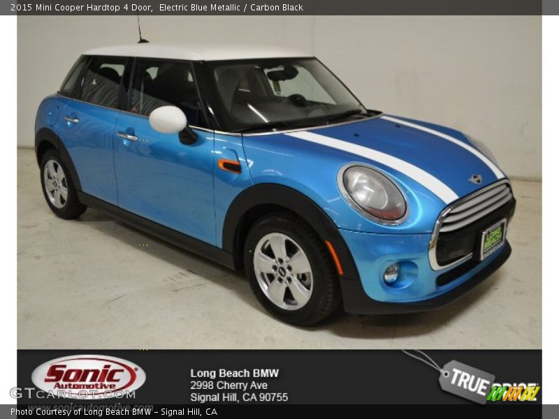 Electric Blue Metallic / Carbon Black 2015 Mini Cooper Hardtop 4 Door