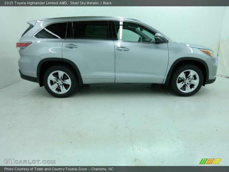 Silver Sky Metallic / Black 2015 Toyota Highlander Limited AWD