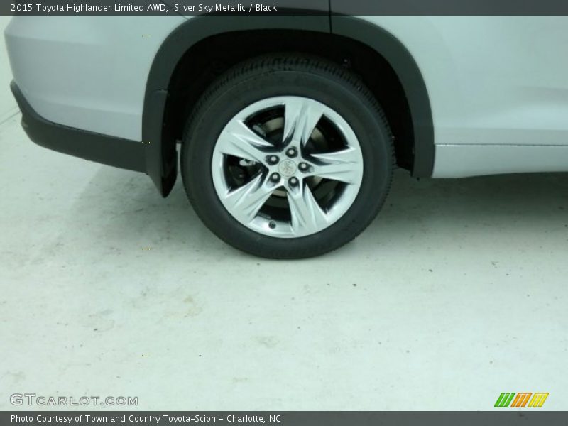 Silver Sky Metallic / Black 2015 Toyota Highlander Limited AWD