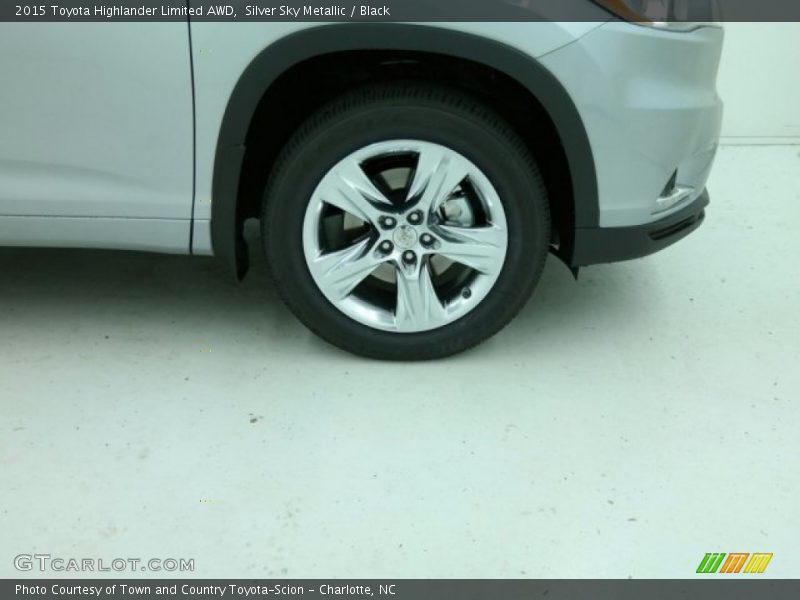 Silver Sky Metallic / Black 2015 Toyota Highlander Limited AWD