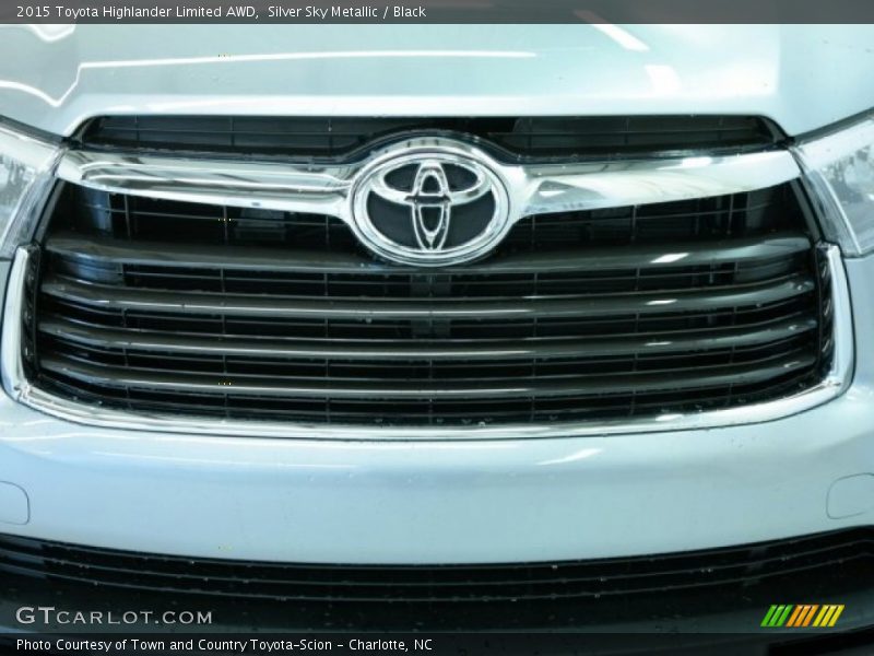 Silver Sky Metallic / Black 2015 Toyota Highlander Limited AWD