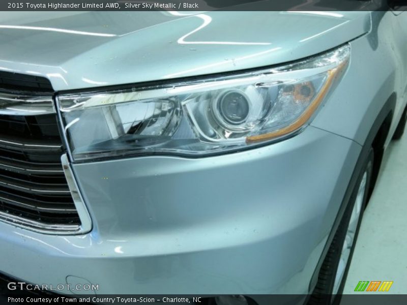 Silver Sky Metallic / Black 2015 Toyota Highlander Limited AWD