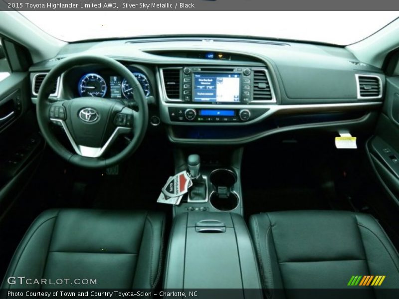 Silver Sky Metallic / Black 2015 Toyota Highlander Limited AWD