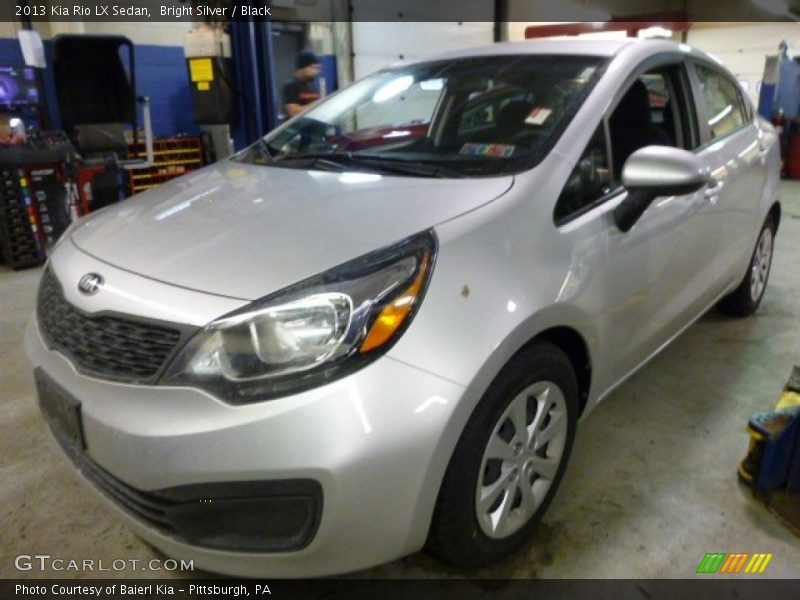 Bright Silver / Black 2013 Kia Rio LX Sedan
