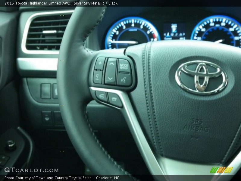 Silver Sky Metallic / Black 2015 Toyota Highlander Limited AWD