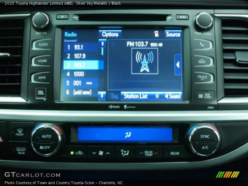 Silver Sky Metallic / Black 2015 Toyota Highlander Limited AWD