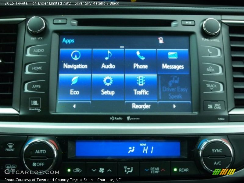 Silver Sky Metallic / Black 2015 Toyota Highlander Limited AWD