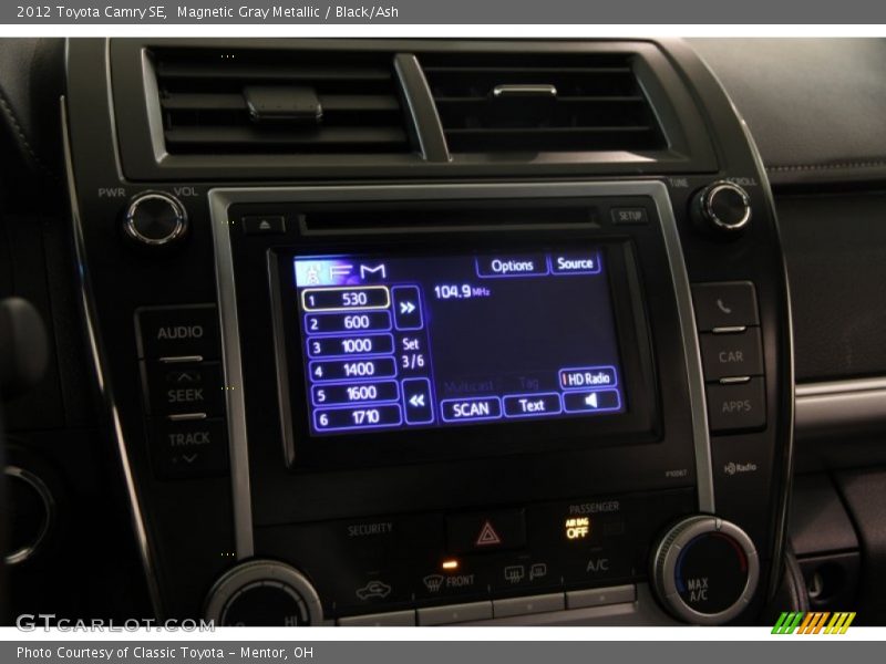 Magnetic Gray Metallic / Black/Ash 2012 Toyota Camry SE
