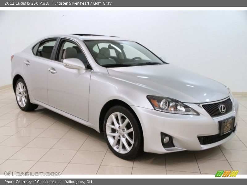 Tungsten Silver Pearl / Light Gray 2012 Lexus IS 250 AWD