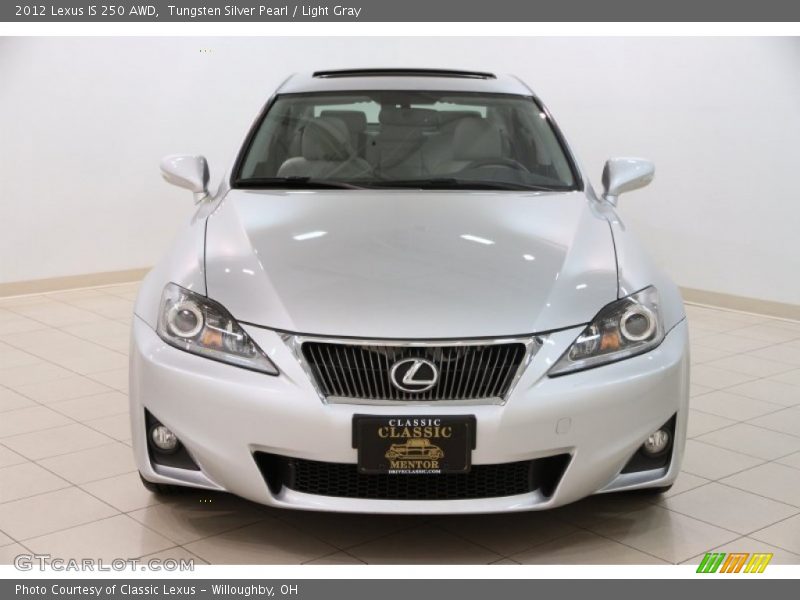 Tungsten Silver Pearl / Light Gray 2012 Lexus IS 250 AWD