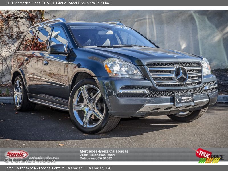 Steel Grey Metallic / Black 2011 Mercedes-Benz GL 550 4Matic