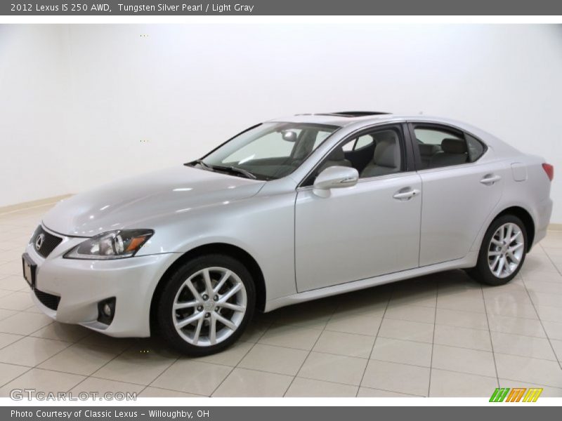 Tungsten Silver Pearl / Light Gray 2012 Lexus IS 250 AWD