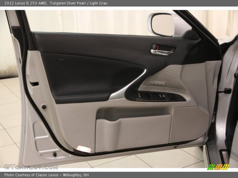 Tungsten Silver Pearl / Light Gray 2012 Lexus IS 250 AWD