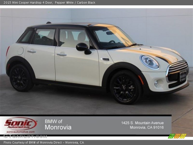 Pepper White / Carbon Black 2015 Mini Cooper Hardtop 4 Door