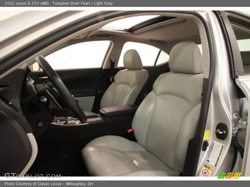 Tungsten Silver Pearl / Light Gray 2012 Lexus IS 250 AWD