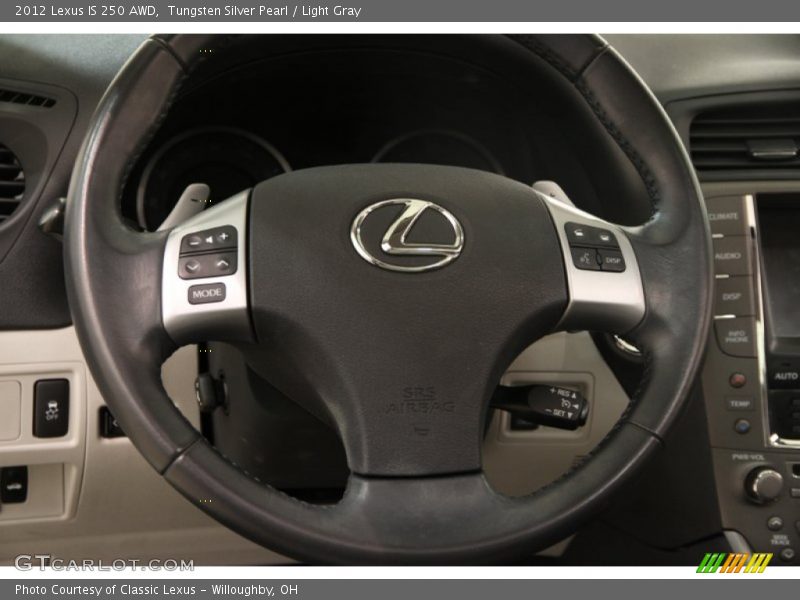 Tungsten Silver Pearl / Light Gray 2012 Lexus IS 250 AWD