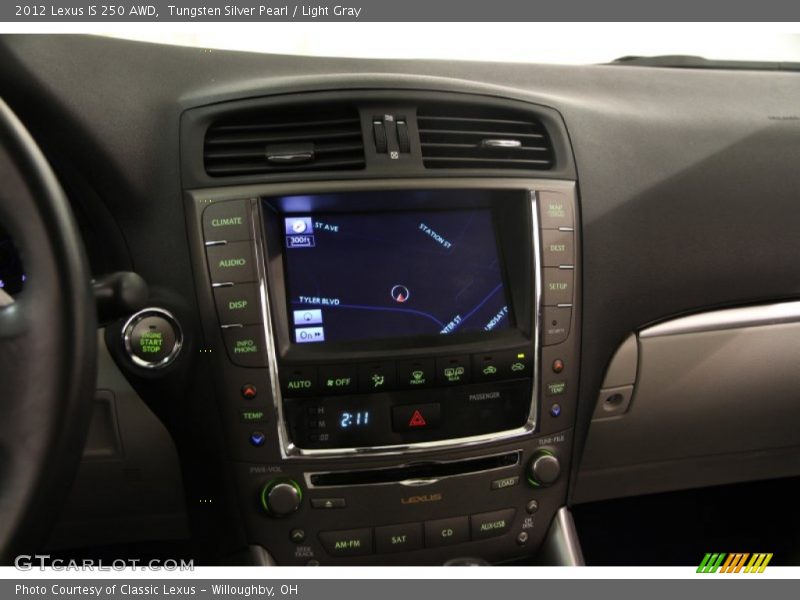 Tungsten Silver Pearl / Light Gray 2012 Lexus IS 250 AWD