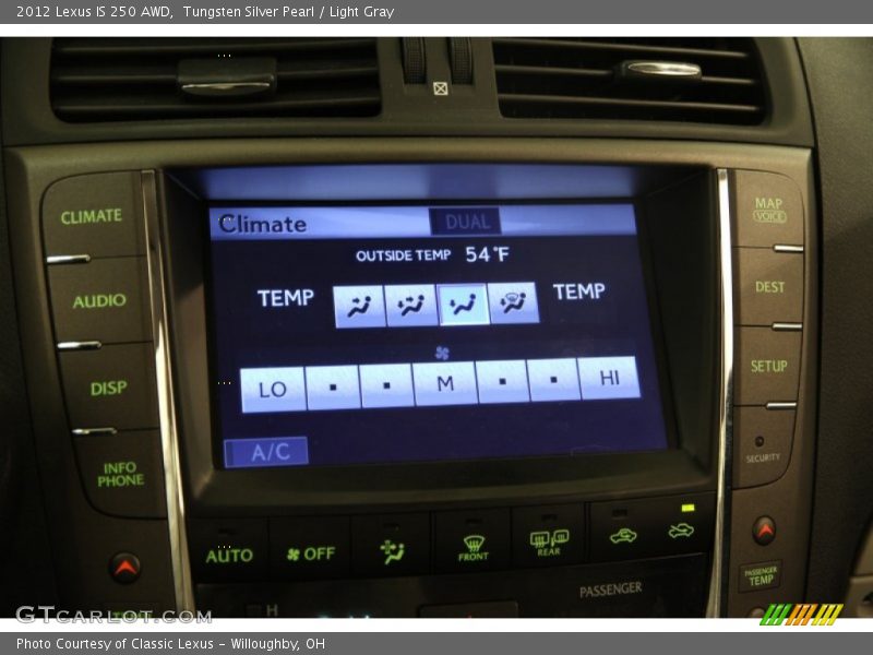 Tungsten Silver Pearl / Light Gray 2012 Lexus IS 250 AWD