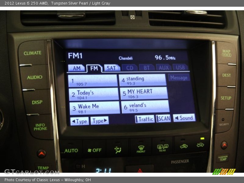 Tungsten Silver Pearl / Light Gray 2012 Lexus IS 250 AWD