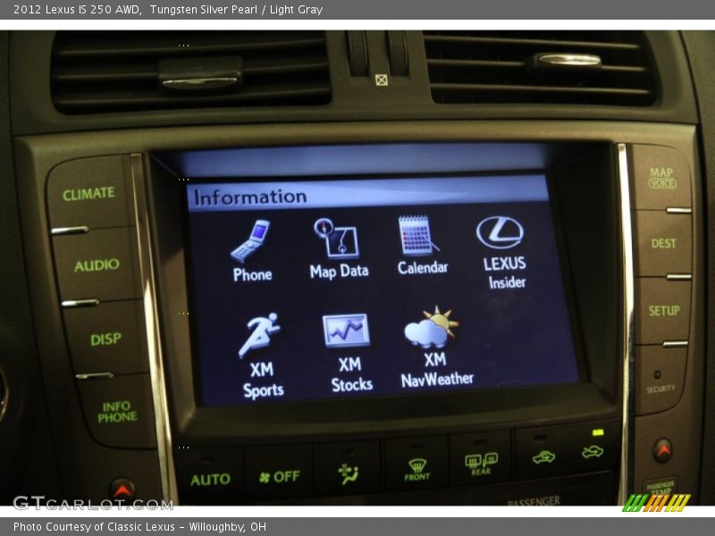 Tungsten Silver Pearl / Light Gray 2012 Lexus IS 250 AWD