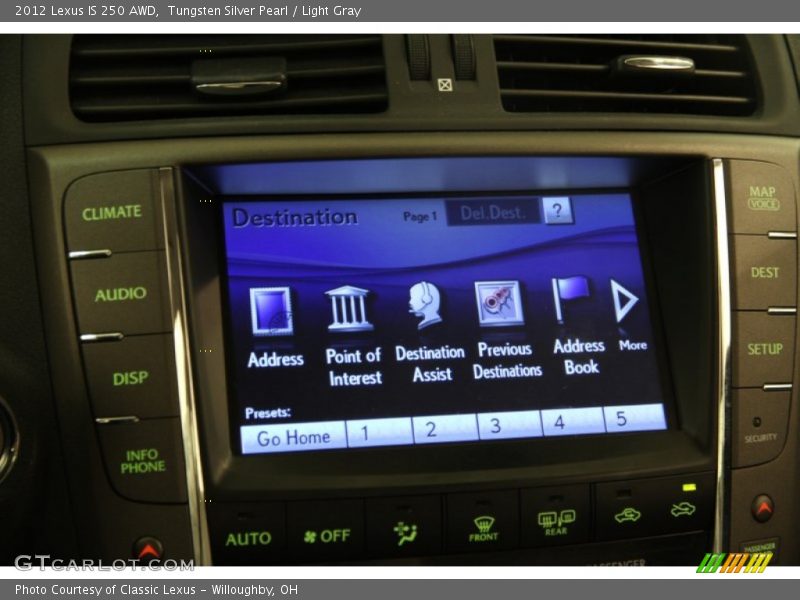 Tungsten Silver Pearl / Light Gray 2012 Lexus IS 250 AWD