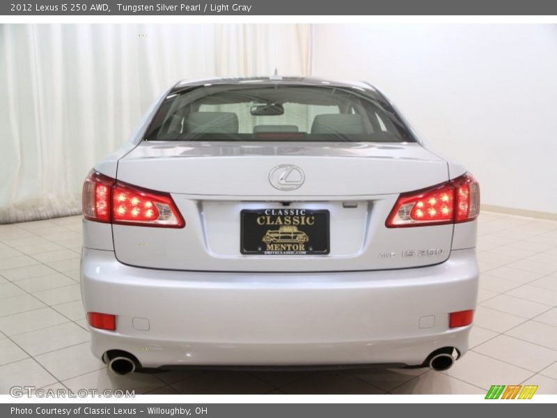 Tungsten Silver Pearl / Light Gray 2012 Lexus IS 250 AWD