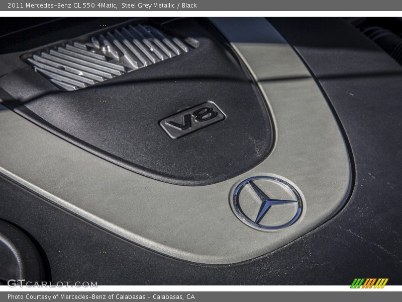 Steel Grey Metallic / Black 2011 Mercedes-Benz GL 550 4Matic