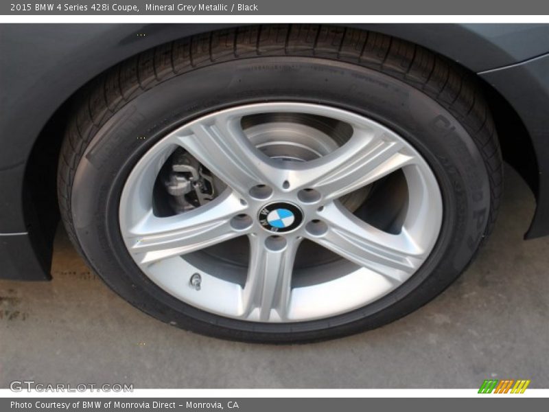 Mineral Grey Metallic / Black 2015 BMW 4 Series 428i Coupe