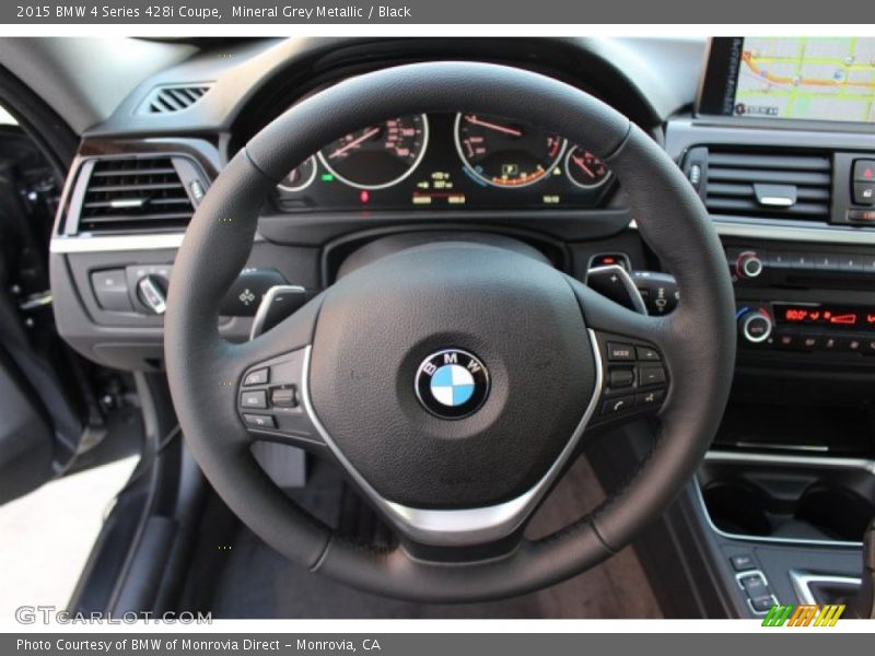 Mineral Grey Metallic / Black 2015 BMW 4 Series 428i Coupe