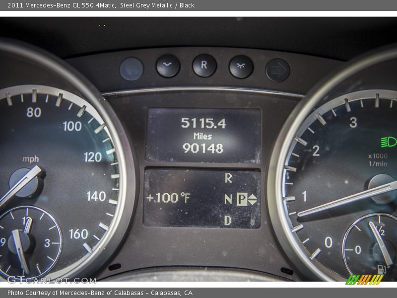 Steel Grey Metallic / Black 2011 Mercedes-Benz GL 550 4Matic