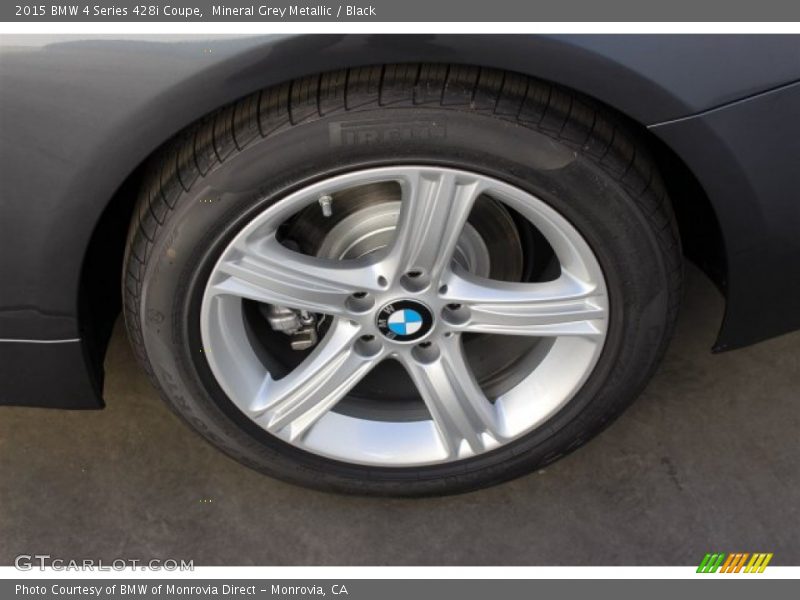 Mineral Grey Metallic / Black 2015 BMW 4 Series 428i Coupe
