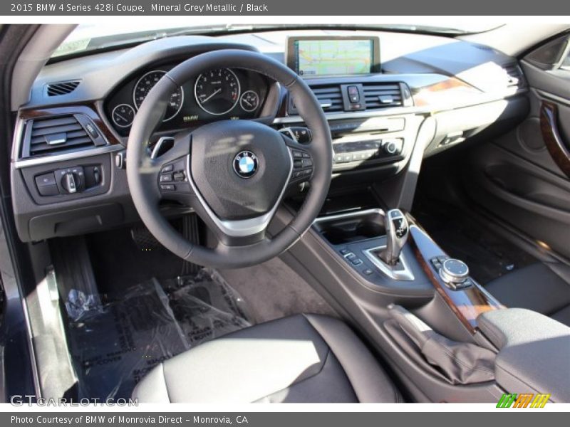 Mineral Grey Metallic / Black 2015 BMW 4 Series 428i Coupe