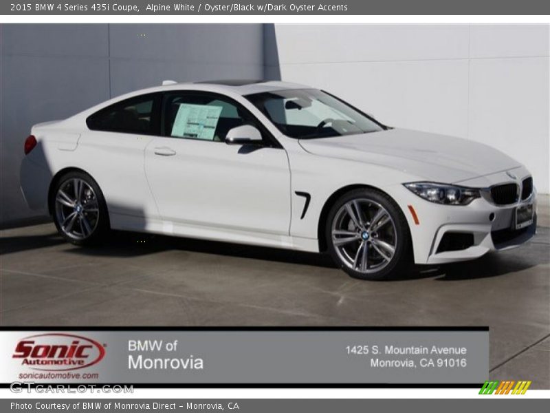 Alpine White / Oyster/Black w/Dark Oyster Accents 2015 BMW 4 Series 435i Coupe
