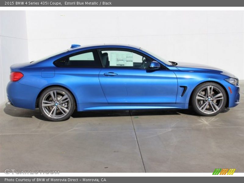 Estoril Blue Metallic / Black 2015 BMW 4 Series 435i Coupe