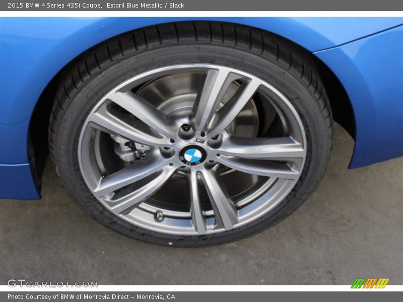 Estoril Blue Metallic / Black 2015 BMW 4 Series 435i Coupe