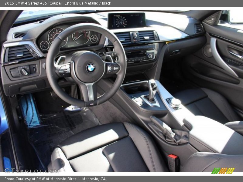 Estoril Blue Metallic / Black 2015 BMW 4 Series 435i Coupe