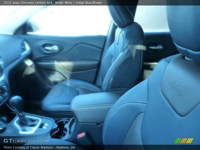 Bright White / Indigo Blue/Brown 2015 Jeep Cherokee Limited 4x4