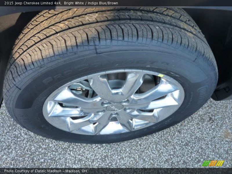 Bright White / Indigo Blue/Brown 2015 Jeep Cherokee Limited 4x4