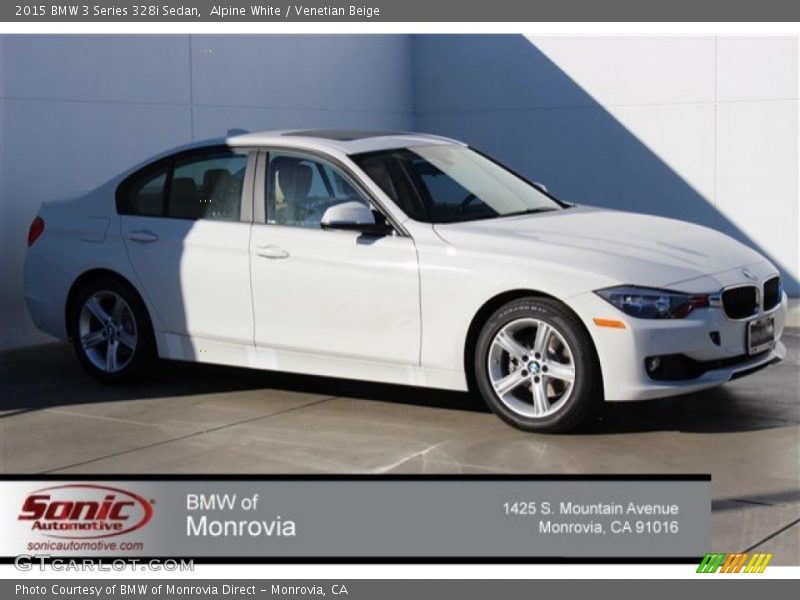 Alpine White / Venetian Beige 2015 BMW 3 Series 328i Sedan